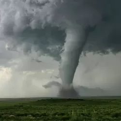 Menacing Looking Tornado Rolling Across the Plains