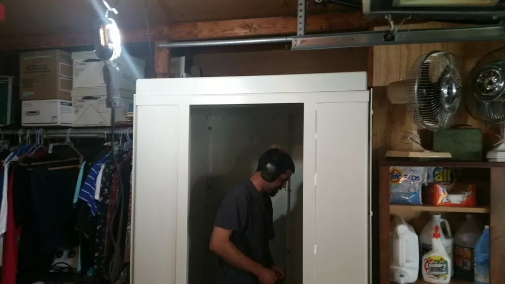 Safe Room Garage Install Before and After